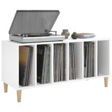 Platenkast 100X38X48 Cm Bewerkt Hout Wit