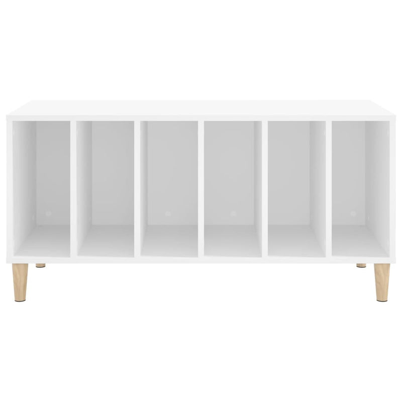Platenkast 100X38X48 Cm Bewerkt Hout Wit