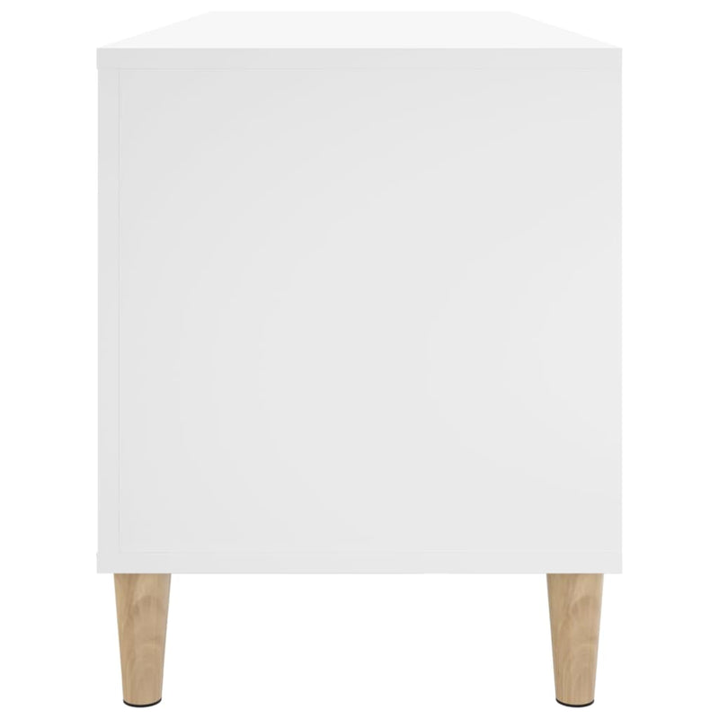 Platenkast 100X38X48 Cm Bewerkt Hout Wit