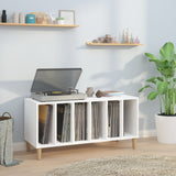 Platenkast 100X38X48 Cm Bewerkt Hout Wit