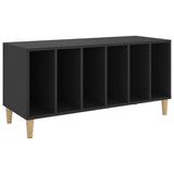 Platenkast 100X38X48 Cm Bewerkt Hout Zwart