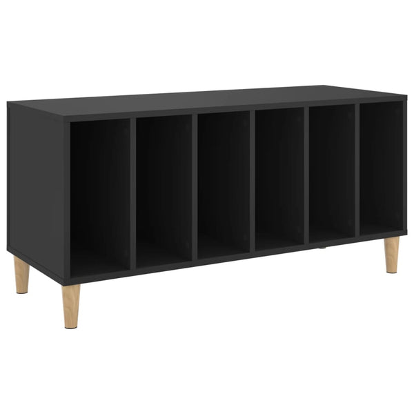 Platenkast 100X38X48 Cm Bewerkt Hout Zwart