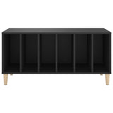 Platenkast 100X38X48 Cm Bewerkt Hout Zwart