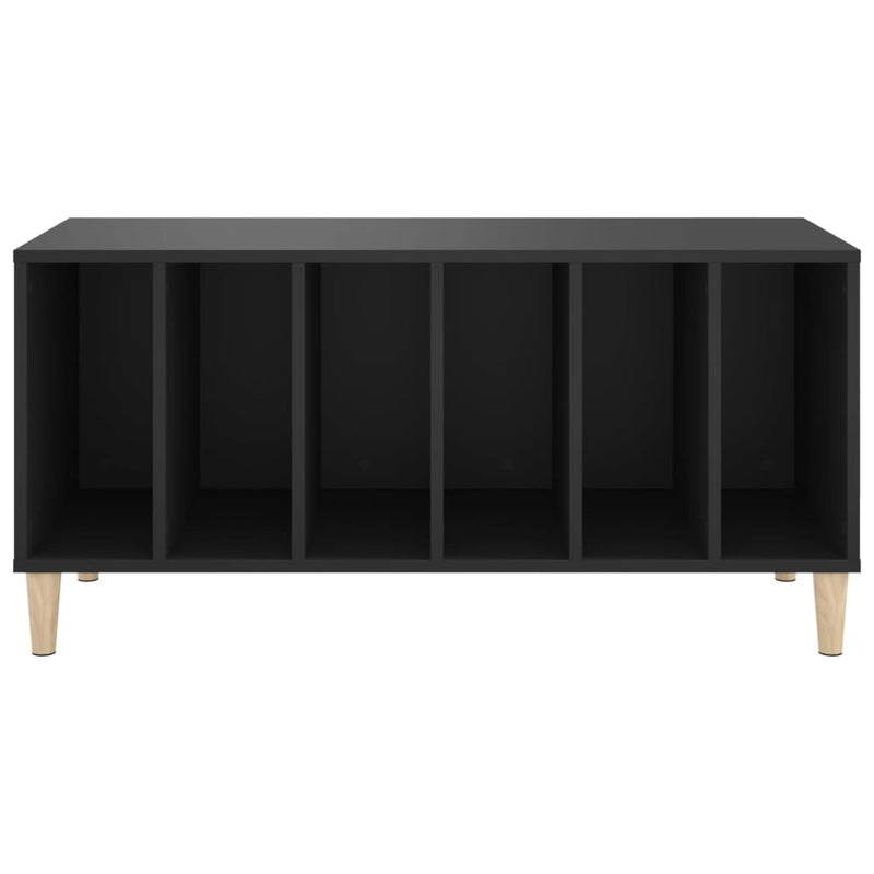 Platenkast 100X38X48 Cm Bewerkt Hout Zwart