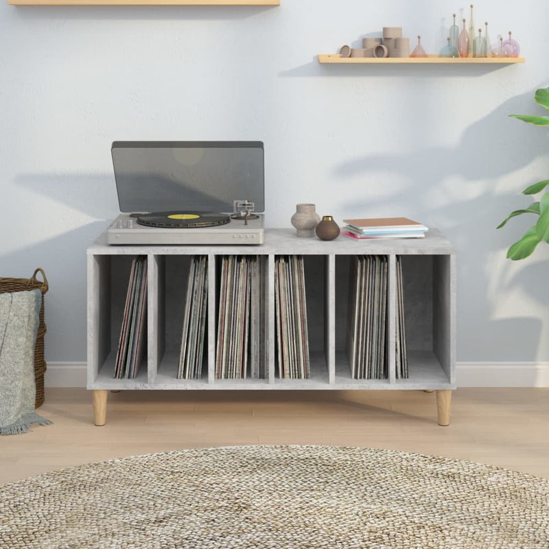 Platenkast 100X38X48 Cm Bewerkt Hout Betongrijs
