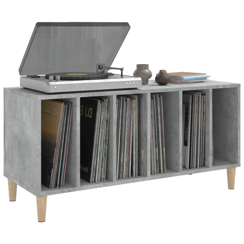 Platenkast 100X38X48 Cm Bewerkt Hout Betongrijs