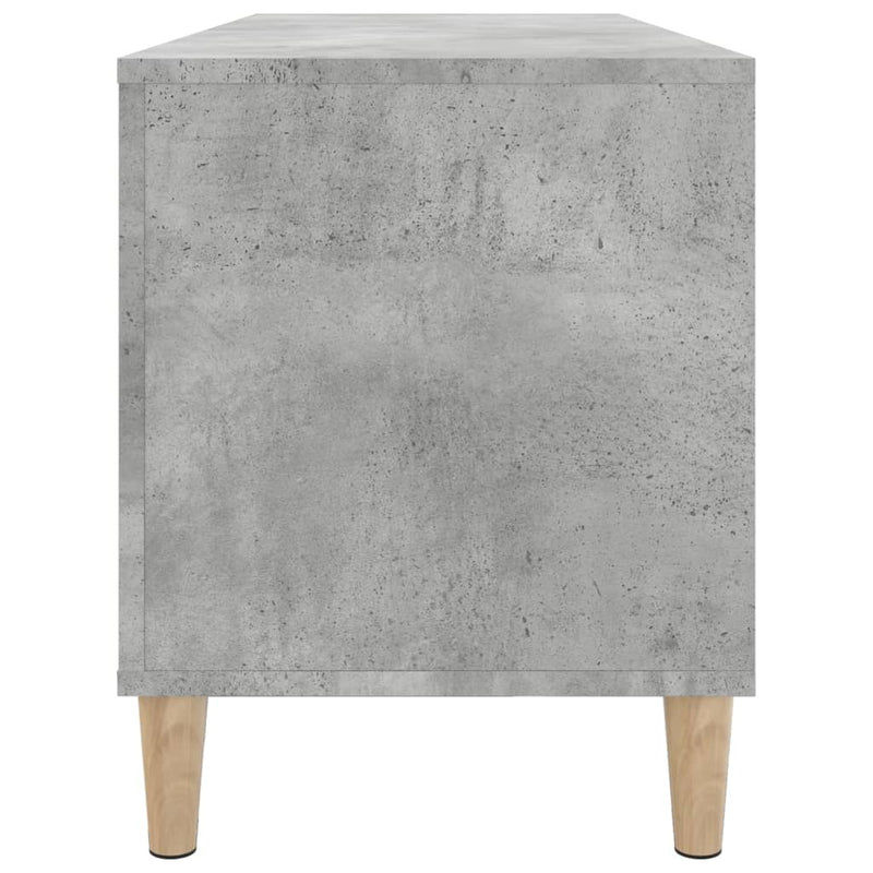 Platenkast 100X38X48 Cm Bewerkt Hout Betongrijs