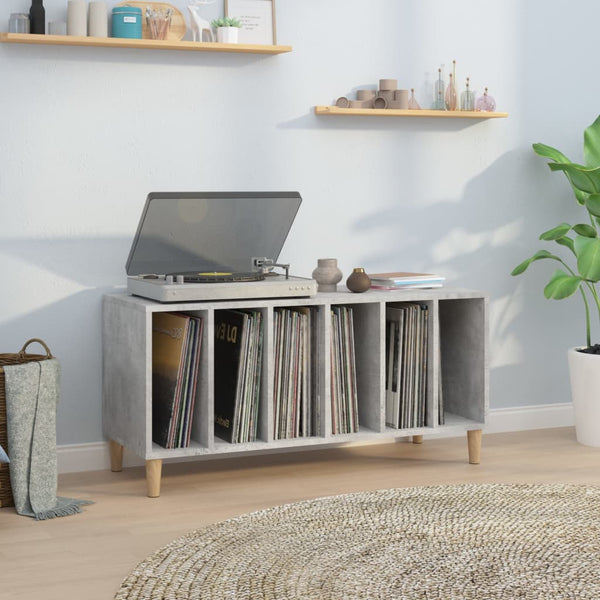 Platenkast 100X38X48 Cm Bewerkt Hout Betongrijs