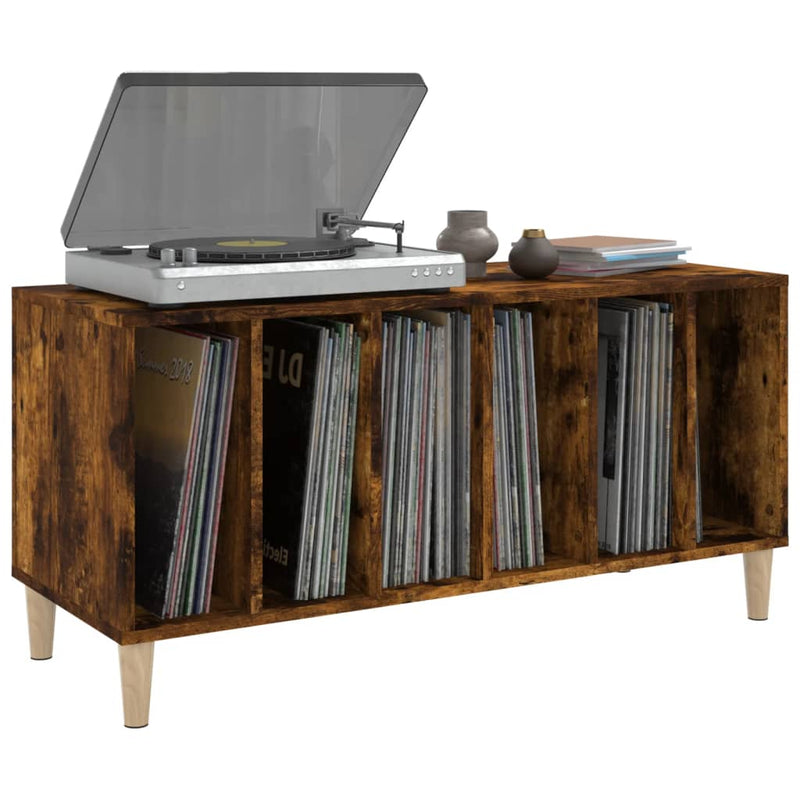 Platenkast 100X38X48 Cm Bewerkt Hout Gerookt Eikenkleurig
