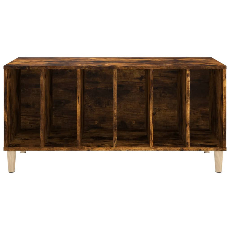 Platenkast 100X38X48 Cm Bewerkt Hout Gerookt Eikenkleurig