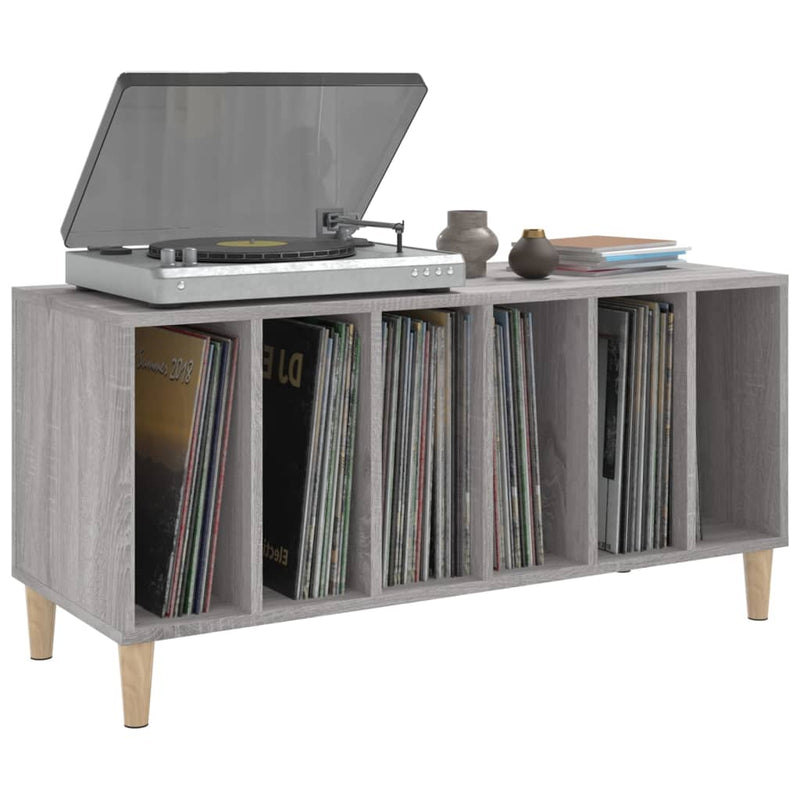 Platenkast 100X38X48 Cm Bewerkt Hout Grijs Sonoma Eikenkleurig