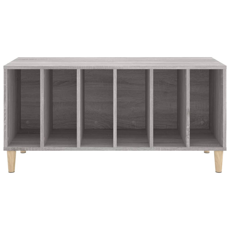 Platenkast 100X38X48 Cm Bewerkt Hout Grijs Sonoma Eikenkleurig