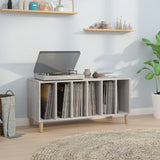 Platenkast 100X38X48 Cm Bewerkt Hout Grijs Sonoma Eikenkleurig