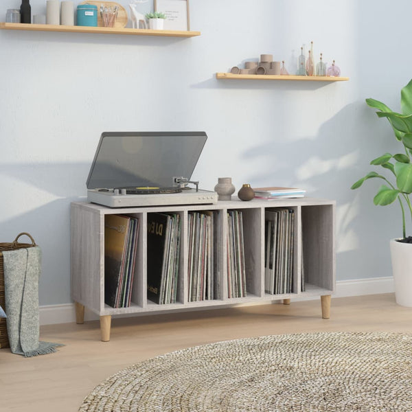 Platenkast 100X38X48 Cm Bewerkt Hout Grijs Sonoma Eikenkleurig