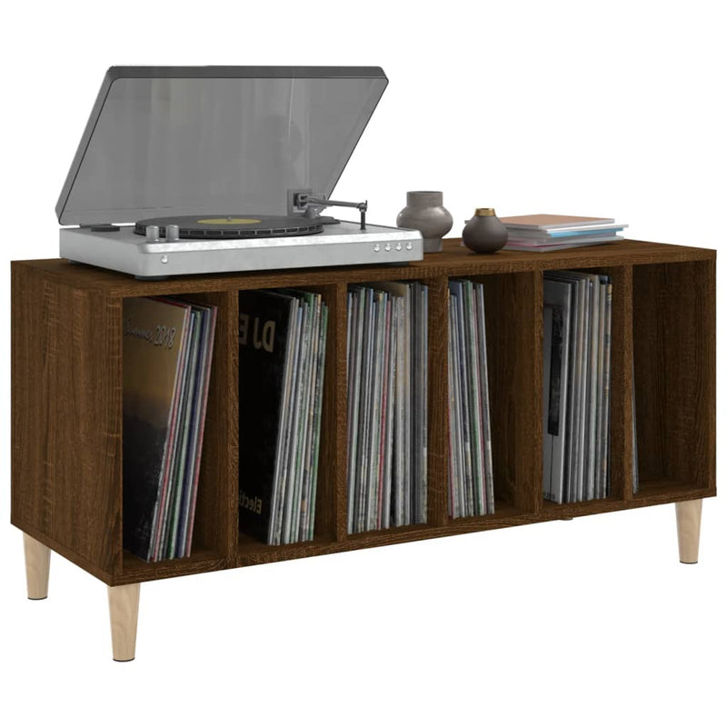 Platenkast 100X38X48 Cm Bewerkt Hout Bruin Eikenkleur