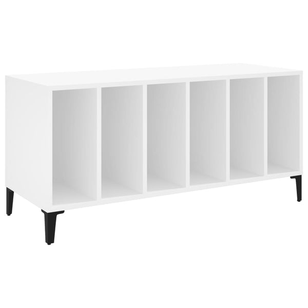 Platenkast 100X38X48 Cm Bewerkt Hout Wit