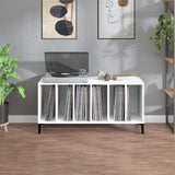 Platenkast 100X38X48 Cm Bewerkt Hout Wit