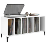 Platenkast 100X38X48 Cm Bewerkt Hout Wit