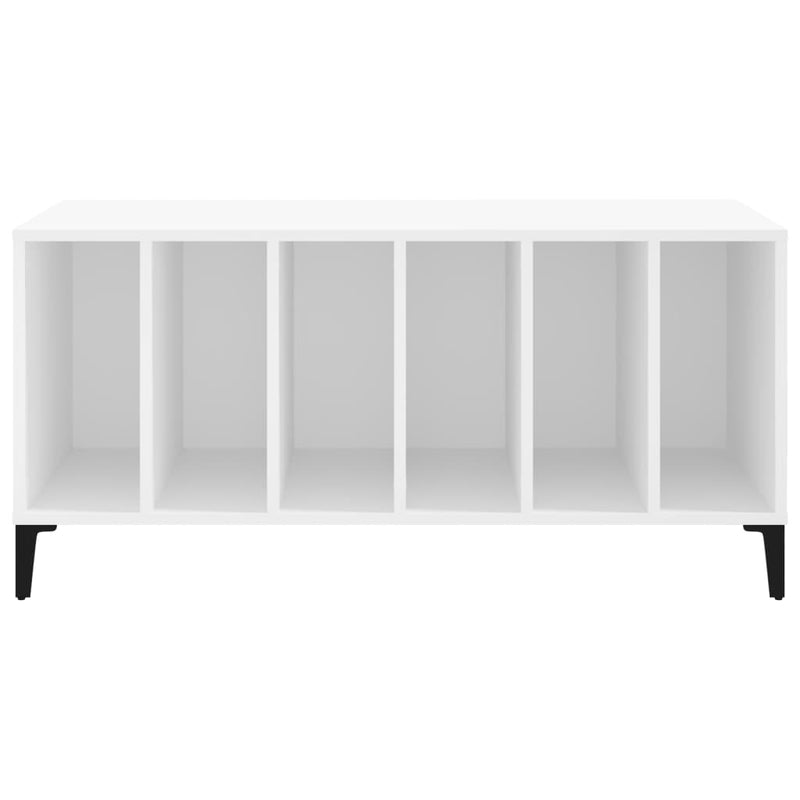 Platenkast 100X38X48 Cm Bewerkt Hout Wit
