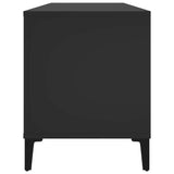 Platenkast 100X38X48 Cm Bewerkt Hout Zwart
