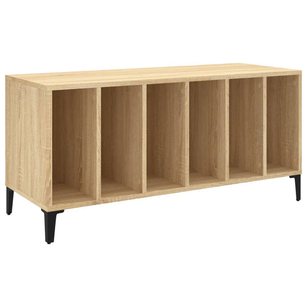 Platenkast 100X38X48 Cm Bewerkt Hout Sonoma Eikenkleurig