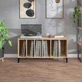 Platenkast 100X38X48 Cm Bewerkt Hout Sonoma Eikenkleurig