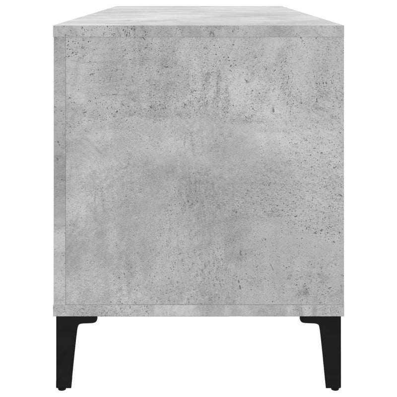 Platenkast 100X38X48 Cm Bewerkt Hout Betongrijs