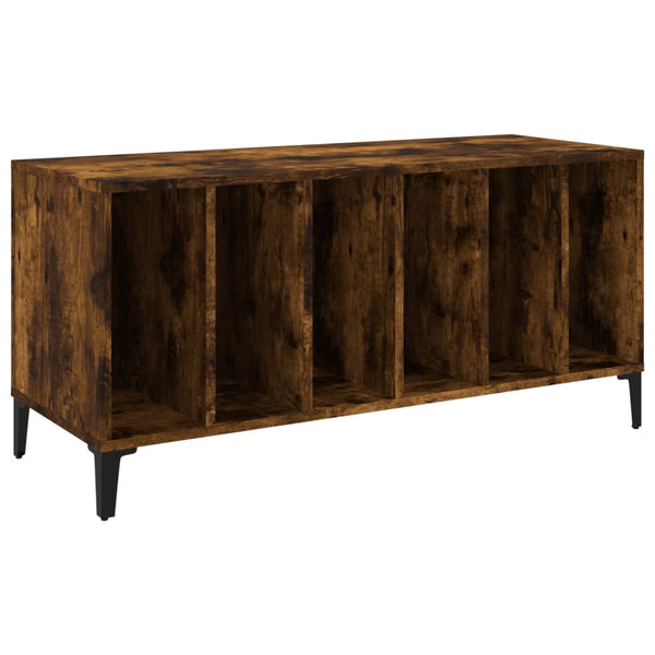 Platenkast 100X38X48 Cm Bewerkt Hout Gerookt Eikenkleurig
