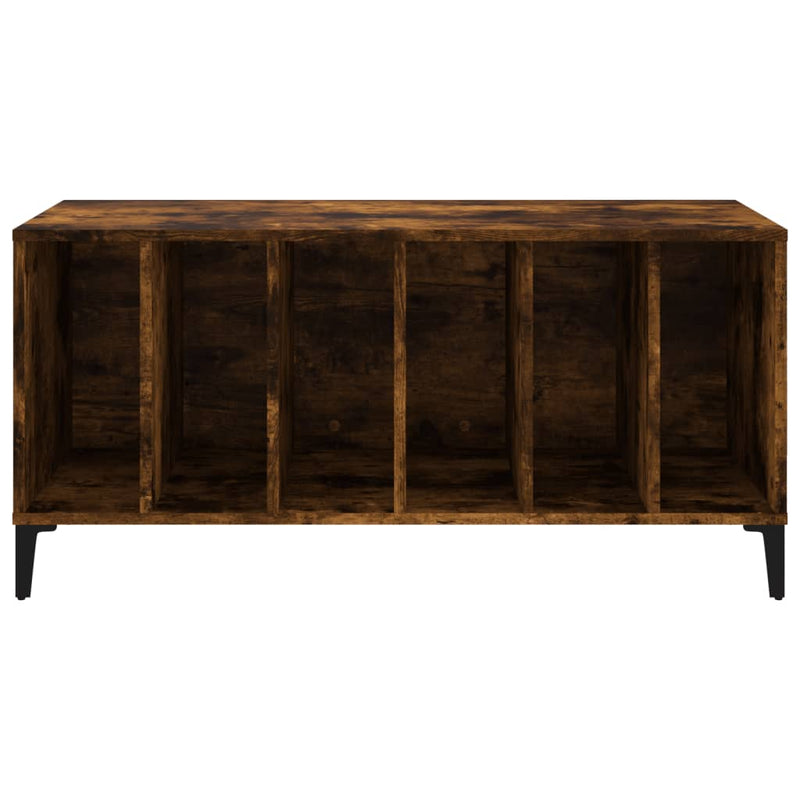 Platenkast 100X38X48 Cm Bewerkt Hout Gerookt Eikenkleurig