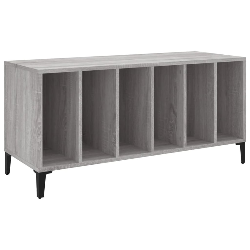 Platenkast 100X38X48 Cm Bewerkt Hout Grijs Sonoma Eikenkleurig