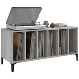 Platenkast 100X38X48 Cm Bewerkt Hout Grijs Sonoma Eikenkleurig