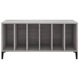 Platenkast 100X38X48 Cm Bewerkt Hout Grijs Sonoma Eikenkleurig