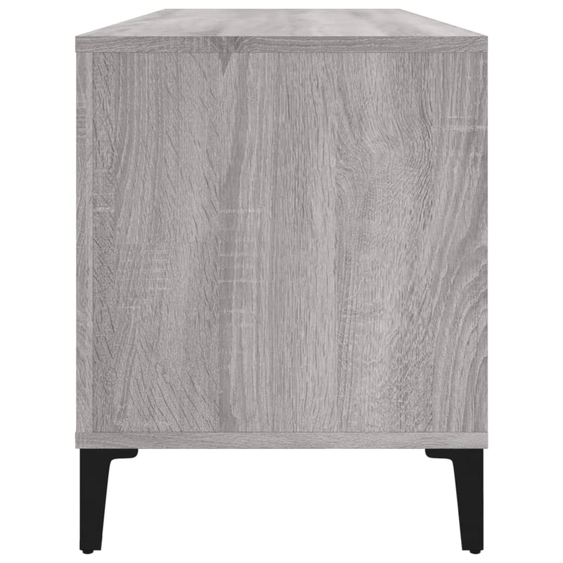 Platenkast 100X38X48 Cm Bewerkt Hout Grijs Sonoma Eikenkleurig