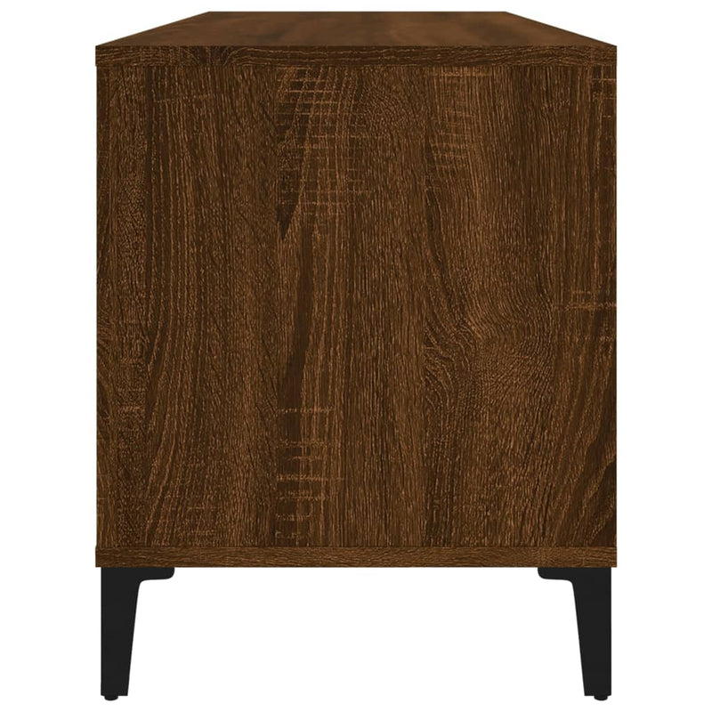 Platenkast 100X38X48 Cm Bewerkt Hout Bruin Eikenkleur