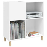 Platenkast 84,5X38X89 Cm Bewerkt Hout Wit