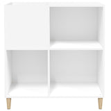 Platenkast 84,5X38X89 Cm Bewerkt Hout Wit