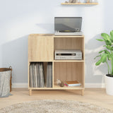 Platenkast 84,5X38X89 Cm Bewerkt Hout Sonoma Eikenkleurig