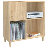 Platenkast 84,5X38X89 Cm Bewerkt Hout Sonoma Eikenkleurig