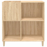 Platenkast 84,5X38X89 Cm Bewerkt Hout Sonoma Eikenkleurig