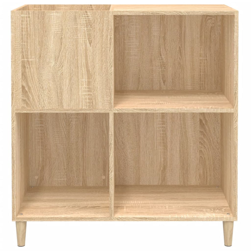Platenkast 84,5X38X89 Cm Bewerkt Hout Sonoma Eikenkleurig