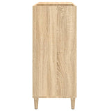 Platenkast 84,5X38X89 Cm Bewerkt Hout Sonoma Eikenkleurig