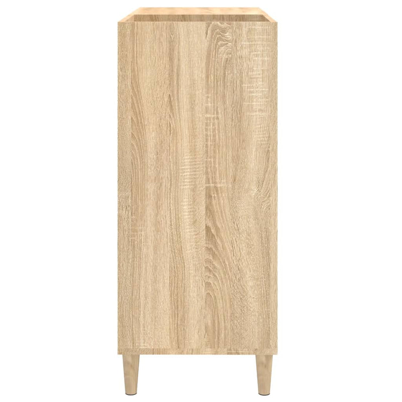 Platenkast 84,5X38X89 Cm Bewerkt Hout Sonoma Eikenkleurig