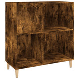 Platenkast 84,5X38X89 Cm Bewerkt Hout Gerookt Eikenkleurig
