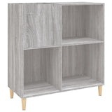 Platenkast 84,5X38X89 Cm Bewerkt Hout Grijs Sonoma Eikenkleurig