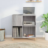 Platenkast 84,5X38X89 Cm Bewerkt Hout Grijs Sonoma Eikenkleurig