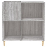 Platenkast 84,5X38X89 Cm Bewerkt Hout Grijs Sonoma Eikenkleurig