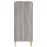 Platenkast 84,5X38X89 Cm Bewerkt Hout Grijs Sonoma Eikenkleurig