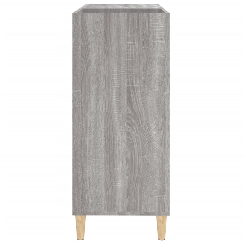 Platenkast 84,5X38X89 Cm Bewerkt Hout Grijs Sonoma Eikenkleurig