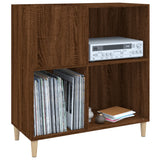 Platenkast 84,5X38X89 Cm Bewerkt Hout Bruin Eikenkleur