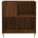 Platenkast 84,5X38X89 Cm Bewerkt Hout Bruin Eikenkleur